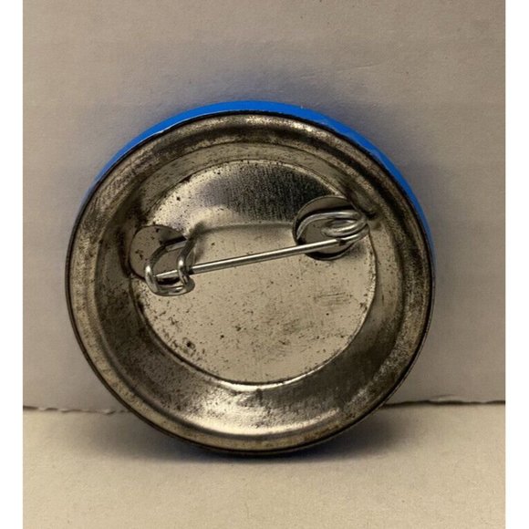 Vintage Just Say No. Button Pin Blue White 1 1/2" Wide - Picture 2 of 5
